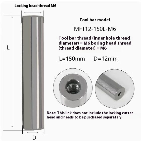 6034 MFT tungsten steel anti-vibration cutter shank lock tooth cutter shank high precision end milling cutter shank monolithic alloy interchangeable carbide head Shandong Denso Pricision Tools Co.,Ltd.